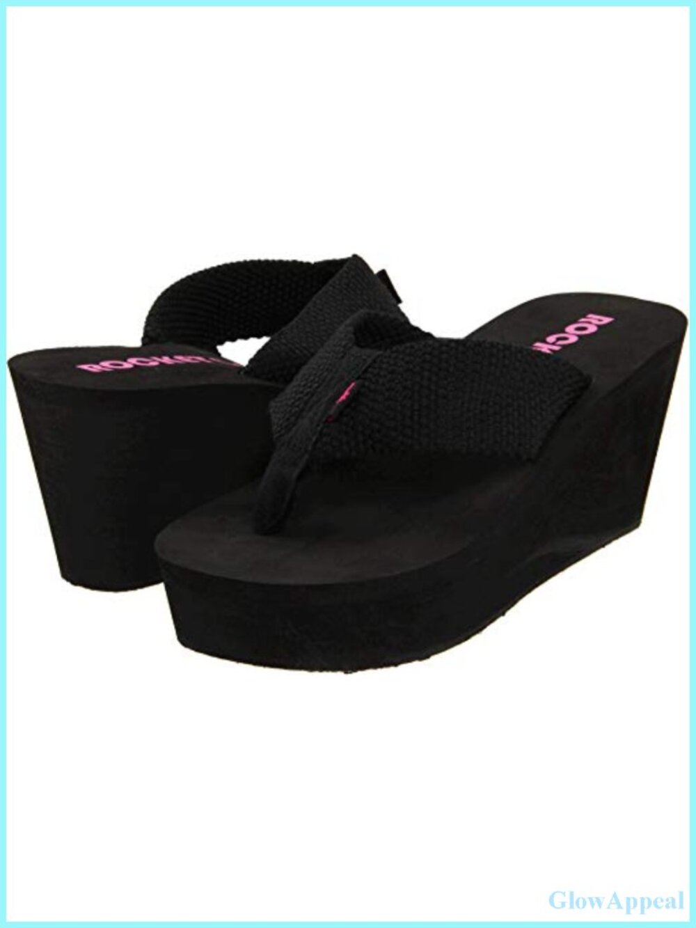 Diver 3-Inch Platform Wedge Flip Flop Sandals with Webbing Straps